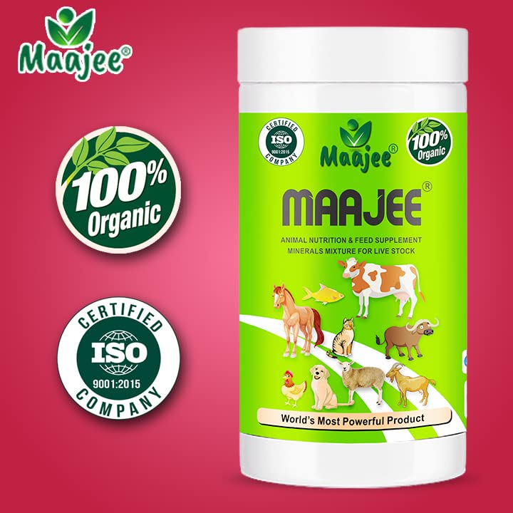 MAAJEE Animal Nutrition Feed Supplement Minerals Mixture - Improvement in  Milk Yield, Milk Fat & SNF Content | Weight Gainer - Trace Minerals for All  Animals | No Side Effects (908gm) -