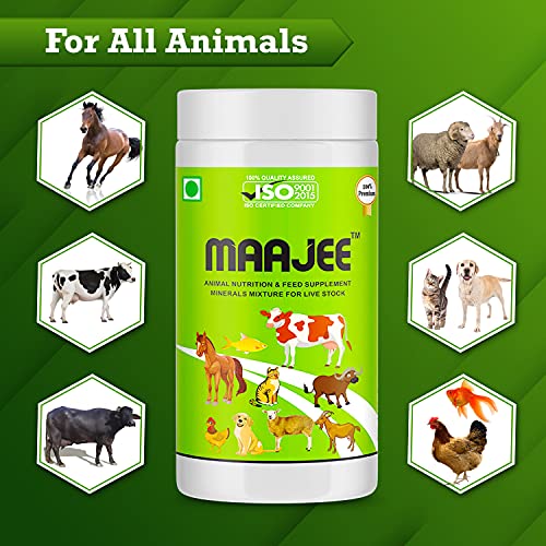 MAAJEE Animal Nutrition & Feed Supplement Minerals Mixture | for Live Stock  Improvement in Milk Yield, Milk Fat & SNF Content (for All Animals) |  Weight Gainer 908gm - MAAJEE | Online Animal Food Supplement