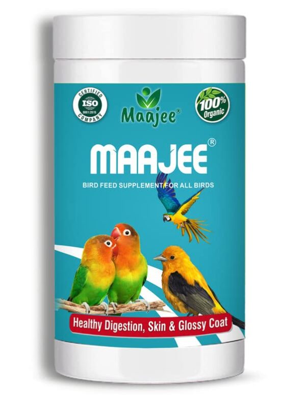 MAAJEE Bird Feed Supplement for All Birds, Healthy Digestion, Skin & Glossy Coat - 908GM