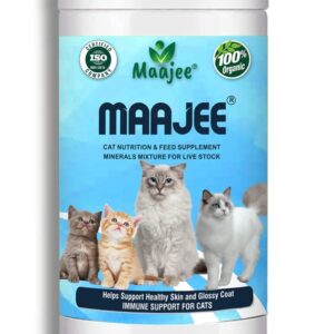 MAAJEE Cat Nutrition & Feed Supplement Mineral Mixture for Live Stock Helps Support Healthy Skin and Glossy Coat | Immune Support for Cats – 908GM