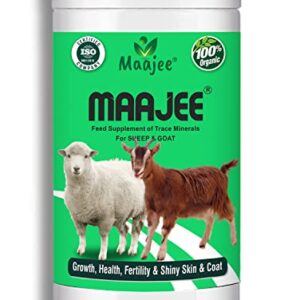 MAAJEE Food Supplement & Trace Minerals for Sheep and Goat| Shiny Skin & Coat – 908GM