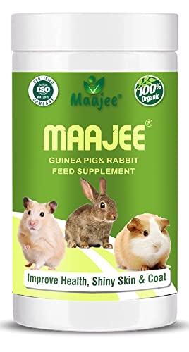 MAAJEE Guinea Pig, Rabbit and Hamsters Nutrition and Feed Supplement, Provides Nutrients to Support Skin & Coat Health and Appearance, 908gm