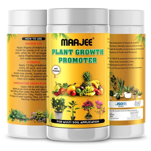 MAAJEE Plant Growth Promoter for Multiple Soil Application/Booster Organic Fertilizer/Safe On Plants/Added with Nutrition/Strengthens Soil Structure & Improves Water Holding Capacity